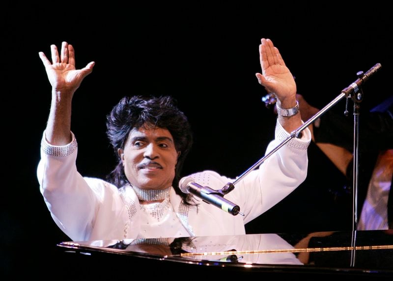 FILE - In this July 22, 2001 file photo, Little Richard performs at the 93rd birthday and 88th year in show business gala celebration for Milton Berle, in Beverly Hills, Calif. Little Richard, the self-proclaimed “architect of rock ‘n’ roll” whose piercing wail, pounding piano and towering pompadour irrevocably altered popular music while introducing black R&B to white America, has died Saturday, May 9, 2020.