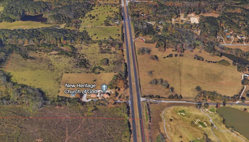 This is a Google Earth screenshot of the proposed site for 