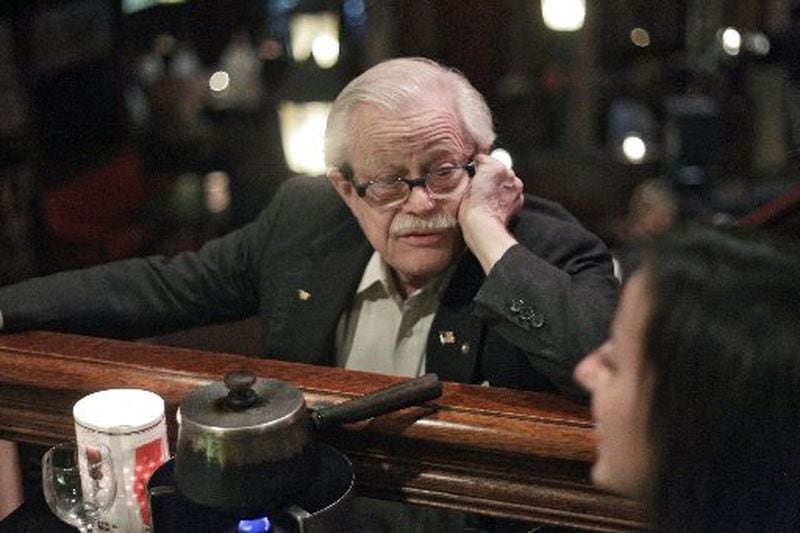 Dante Stephensen at the bar at his restaurant, which came down in 2013 to make way for new development. AJC File Photo