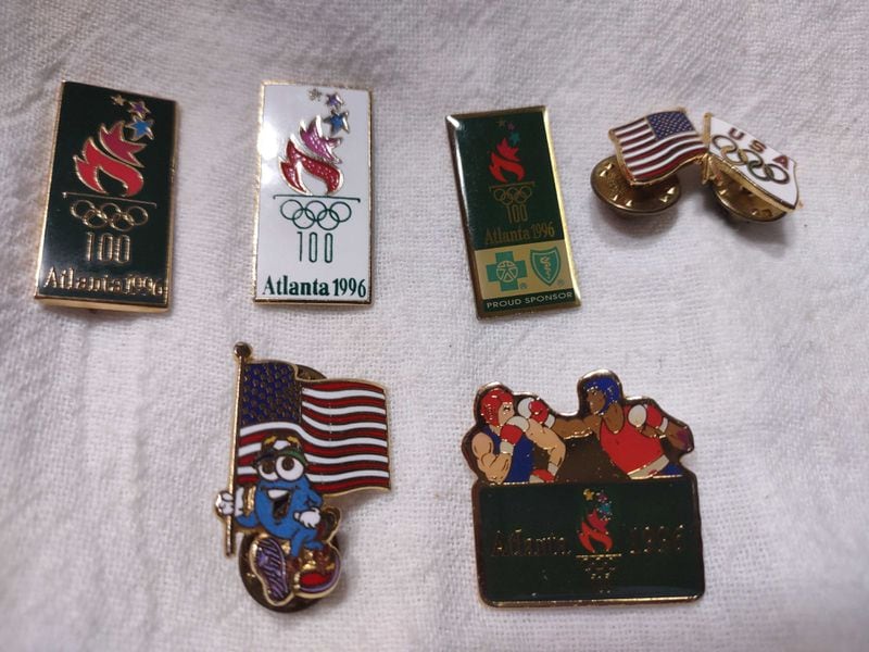 Pins from the 1996 Atlanta Games