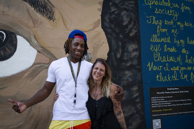 The mural is a joint project of artists Preston Townsend and Sarah Corley. Photo: Courtesy of Ricky Yanas