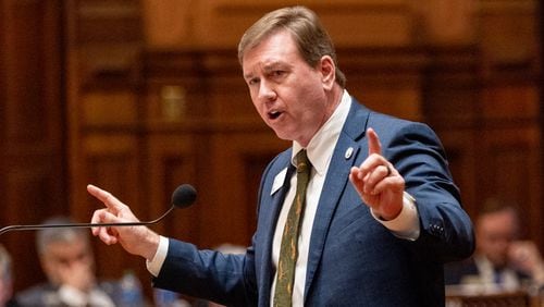 State Rep. Jesse Petrea, R-Savannah, is the sponsor of House Bill 1105, which would penalize sheriffs who don’t coordinate with federal immigration authorities. The House passed the bill Thursday on a mostly party-line vote, with Republicans in favor. (Arvin Temkar / arvin.temkar@ajc.com)