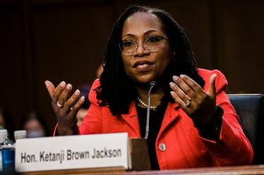 Supreme Court nominee Judge Ketanji Brown Jackson answers questions during her Senate Judiciary Committee confirmation hearing on Capitol Hill on Monday, March 22, 2022, in Washington, D.C. (Kent Nishimura/Los Angeles Times/TNS)