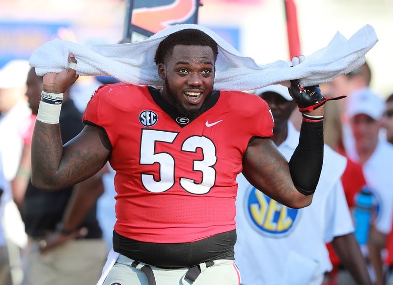 Georgia Bulldogs center Lamont Gaillard. (AJC file photo/Curtis Compton)