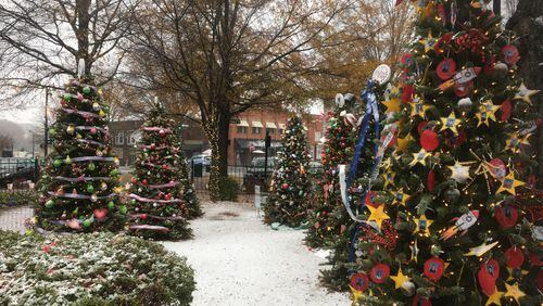 The Marietta Square looks delightful even if the weather is a little frightful. Photo: Jennifer Brett