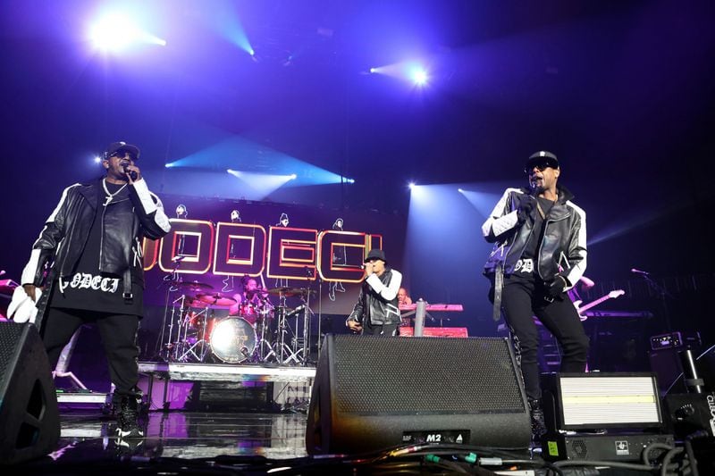 Jodeci played a sold-out State Farm Arena in Atlanta Feb. 20, 2022 as part of the Culture Tour 2022 with Charlie Wilson and New Edition. / Robb Cohen for the Atlanta Journal-Constitution