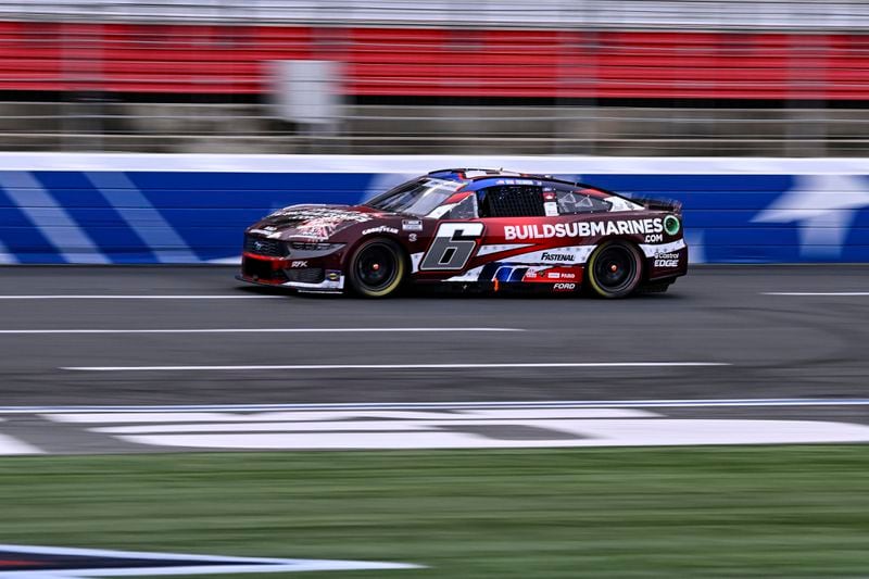Brad Keselowski steers down the front stretch during a NASCAR Cup Series auto race at Charlotte Motor Speedway, Sunday, May 26, 2024, in Concord, N.C. (AP Photo/Matt Kelley)