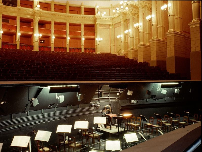 The orchestra pit at the Bayreuth Festival is underneath the stage. Photo: Courtesy of Bayreuth Festival / Jorg Schulze