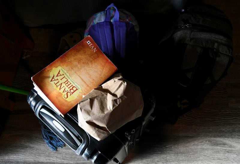 Sofia Roca packs up her belongings on March 29, 2024. Many immigrants have been lured to Aurora, Colorado, by cheaper rent and abundant Spanish speakers, but finding a job and an affordable place to stay has been anything but easy. (AP Photo/Thomas Peipert)