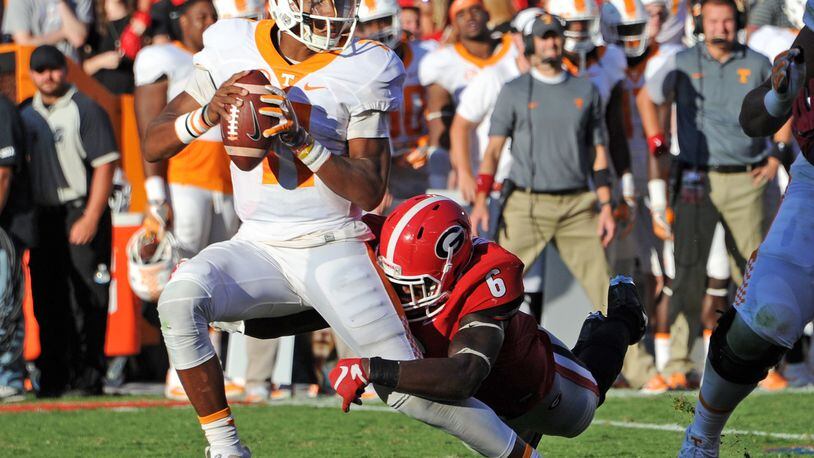 NFL combine invitee: Joshua Dobbs, QB, Tennessee (Alpharetta)