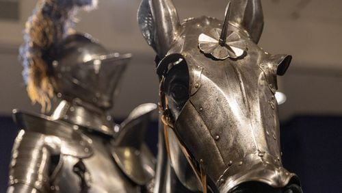 "Knights in Armor" a traveling exhibit of European armor from the 1500s is on display at Fernbank Museum and is now open to the public on Friday, Feb 11, 2022. Jenni Girtman for The Atlanta Journal-Constitution