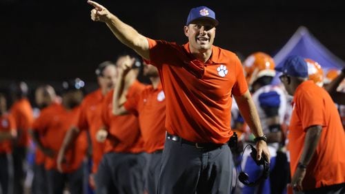 081722 Johns Creek, Ga.: Parkview head coach Eric Godfree reacts to a call by an official during their game against Johns Creek at Johns Creek high school Wednesday, August 17, 2022, in Johns Creek, Ga. Parkview won 52-7. (Jason Getz / Jason.Getz@ajc.com)