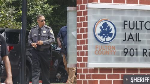 Fulton County Sheriff Pat Labat outside the Fulton County Jail on Rice Street earlier this month. The jail, which has long struggled with security, faced additional challenges on Aug. 29 when a private security firm stopped reporting to work because of contract dispute with Labat's office. (Michael Blackshire/The Atlanta Journal-Constitution/TNS)