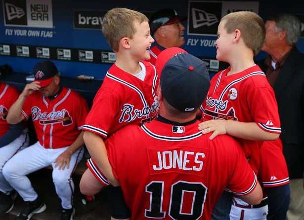 2012 Chipper Jones Game Worn Atlanta Braves Jersey. Baseball