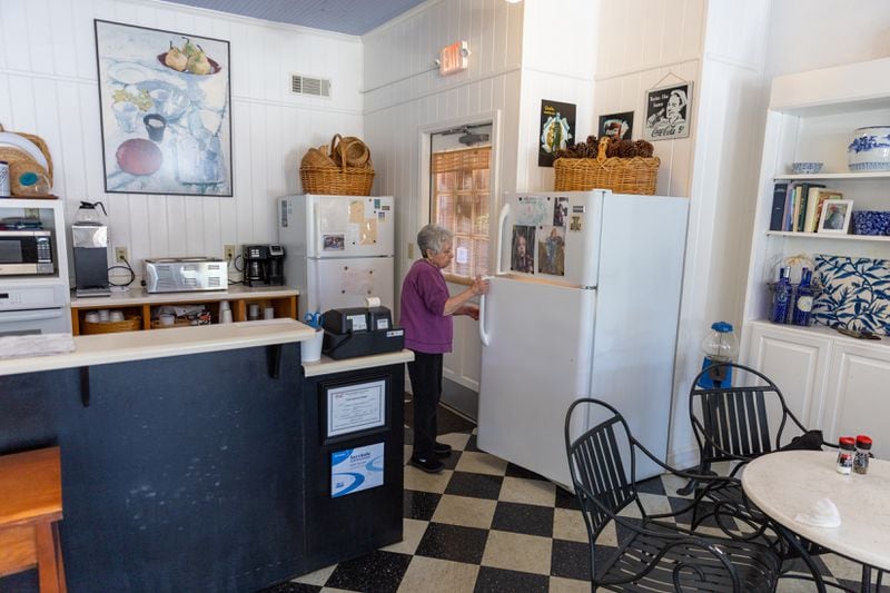 Sara Jo McLean opened the Drugstore Deli in the Peach County town of Byron in 2010. She runs the luncheonette with her daughter, Vicki McLean. The restaurant, open Wednesdays through Saturdays, turned a profit for the first time last year. (Arvin Temkar / AJC)