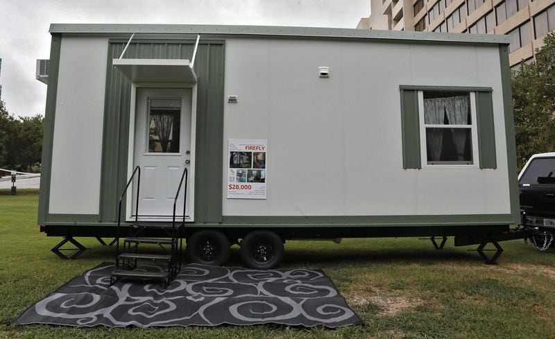 U.S. Secretary of Housing and Urban Development Ben Carson spoke at a July 23, 2019, conference in Atlanta on affordable housing where this “little house” was on display. Bob Andres / robert.andres@ajc.com