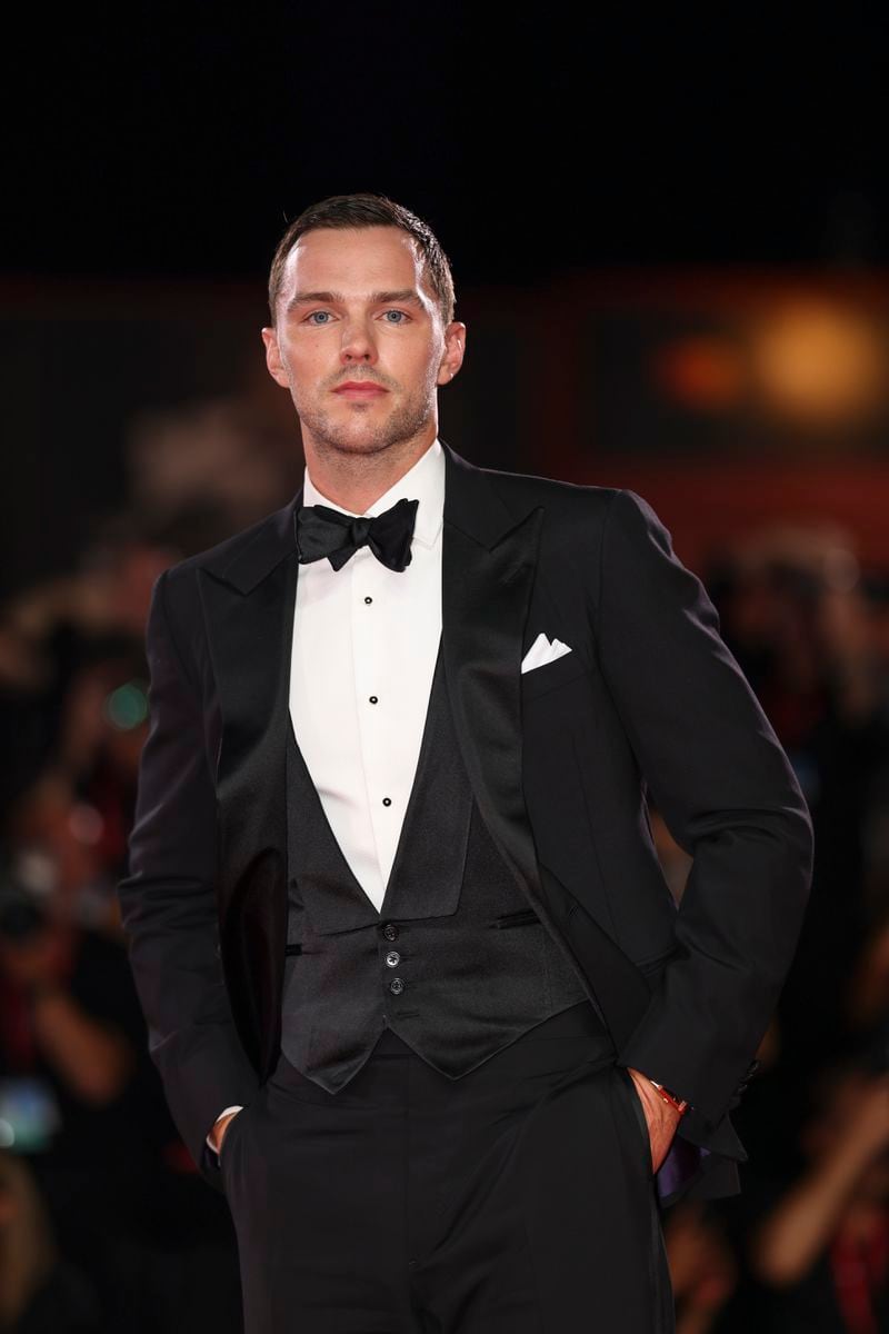 Nicholas Hoult poses for photographers upon arrival for the premiere of the film 'The Order' during the 81st edition of the Venice Film Festival in Venice, Italy, on Saturday, Aug. 31, 2024. (Photo by Vianney Le Caer/Invision/AP)