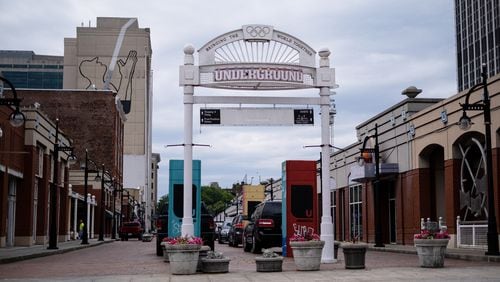 Underground Atlanta, a long-struggling retail development downtown, on Wednesday, April 14, 2021. Ben Gray for the Atlanta Journal-Constitution