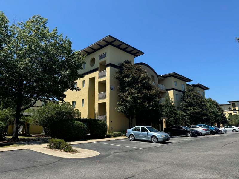 The apartment complex where Roger Fortson, a U.S. Air Force senior airman was fatally shot by a Fla. sheriff's deputy on May 3, 2024, is seen Friday, Aug. 23, in Fort Walton Beach, Fla. (AP Photo/Kate Payne)