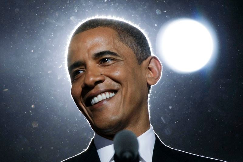 FILE - Democratic presidential candidate, Sen. Barack Obama, D-Ill., gives his acceptance speech at the Democratic National Convention at Invesco Field at Mile High in Denver, Aug. 28, 2008. (AP Photo/Alex Brandon, File)