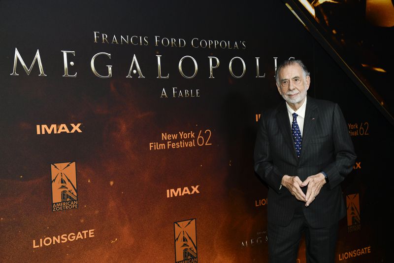 Francis Ford Coppola attends the premiere of "Megalopolis" on Monday, Sept. 23, 2024, at AMC Lincoln Square in New York. (Photo by Evan Agostini/Invision/AP)