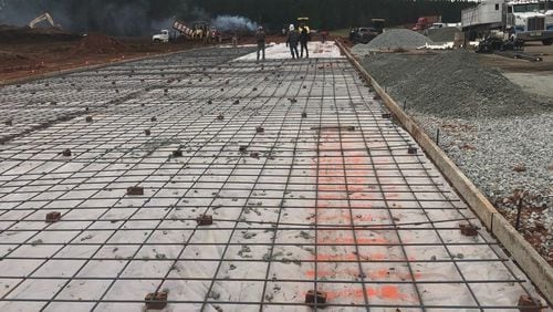 An image of the quarantine space under construction in Monroe County.