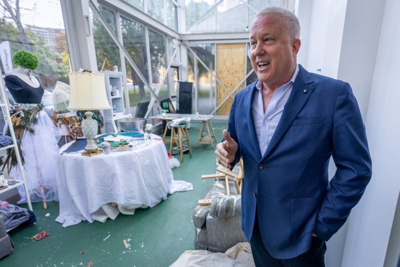 Bill White, chairman and chief executive officer of the Buckhead City Committee, looks over items that still need to be removed from the organization's headquarters on Thursday, Mar. 30, 2023.  (Steve Schaefer/steve.schaefer@ajc.com)