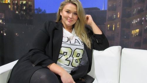 Model Hunter McGrady is in Atlanta for Super Bowl 53 as an Olay brand ambassador. Photo: Jennifer Brett