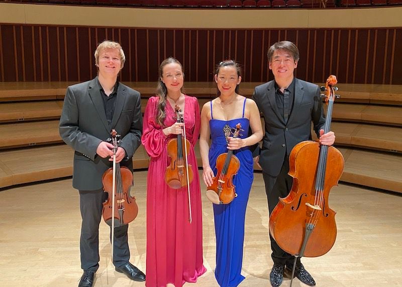 Musicians Skerik, Daggett Smith, Wu and Wang took in the audience applause on March 30.