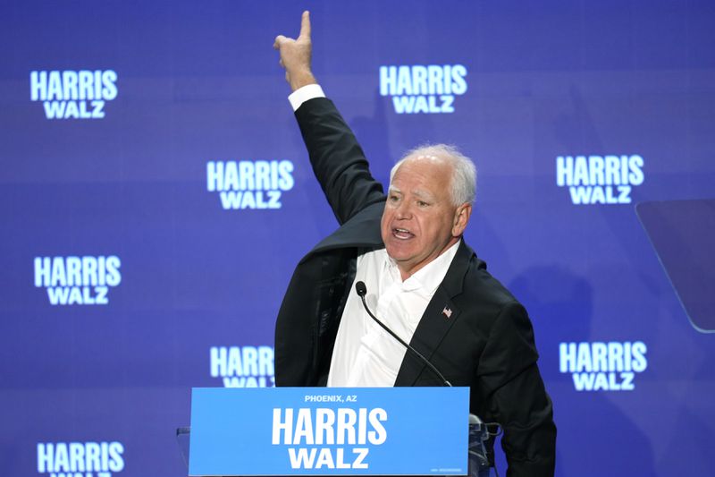 Minnesota Gov. Tim Walz, the Democratic vice presidential candidate, is campaigning in Georgia today.