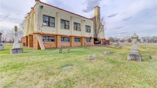 An abandoned church and cemetery is for sale in Dayton, Ohio. (Photo courtesy Realtor.com)