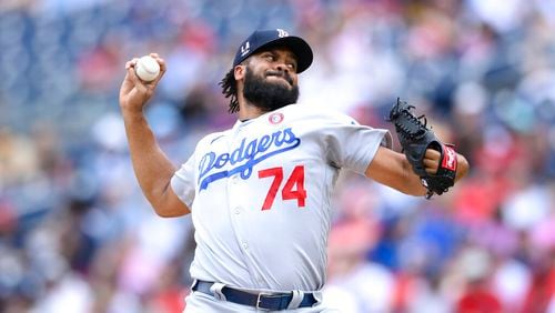Closer Kenley Jansen has had many battles against the Braves. Now he is glad to be part of Atlanta's bullpen. (AP Photo/Nick Wass)