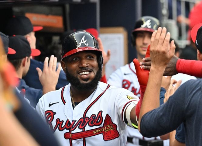 Atlanta Braves Outfielder Marcell Ozuna Looks Editorial Stock Photo - Stock  Image