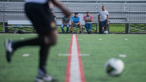 Spectators are seen at a soccer game at Bethesda Park in Lawrenceville on Sunday, Aug. 4, 2024.  (Ziyu Julian Zhu / AJC)