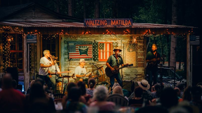 Danny "Mudcat" Dudeck and his band at Matilda's Music Under the Pines in 2019.