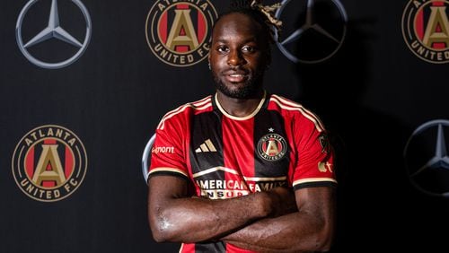 Atlanta United midfielder Tristan Muyumba tours Mercedes-Benz Stadium in Atlanta, GA on Thursday, July 6, 2023. (Photo by Asher Greene/Atlanta United)