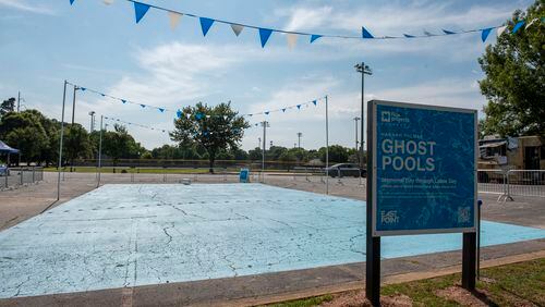 The Randall Street installation (shown here) was recently removed. But the Spring Avenue installation remains on view 24 hours a day through Sept. 9. Photo: Courtesy of Flux Projects / Julie Yarbrough