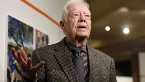 Former President Jimmy Carter in 2017. “Dehumanizing people debases us all,” Carter said about the killing of George Floyd and the riots that followed. “Humanity is beautifully and almost infinitely diverse. The bonds of our common humanity must overcome the divisiveness of our fears and prejudices. (DAVID BARNES / DAVID.BARNES@AJC.COM)