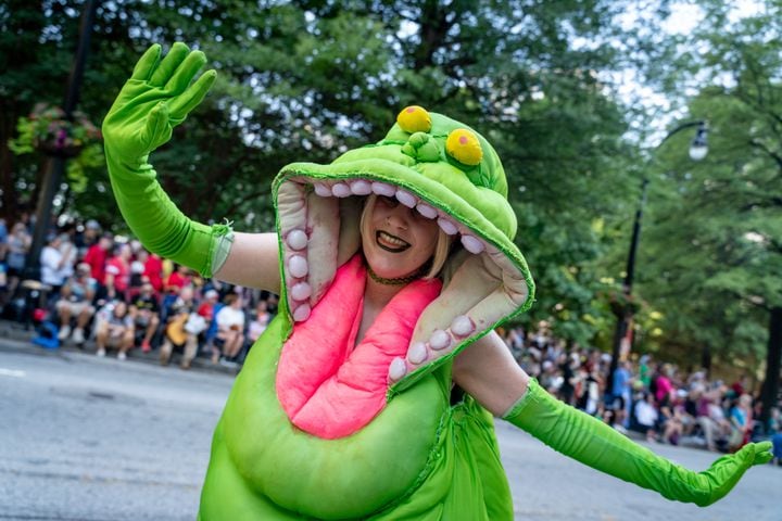 Thousands lined up along Peachtree Street Saturday morning for the annual Dragon Con parade.