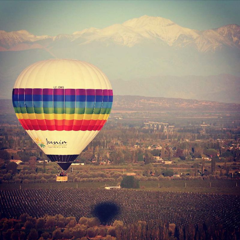 Soar above Mendoza, Argentina, as part of the natural elements excursion hosted by the exclusive SB Winemaker's House & Spa Suites. 
Courtesy SB Winemaker's House & Spa Suites