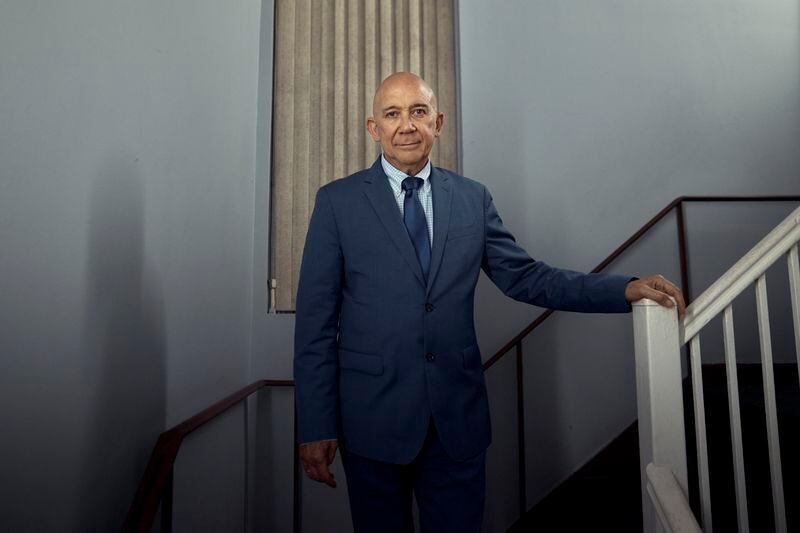 Dr. Fernando Taveras, a psychiatrist and Hispanic mental healthcare expert with SOMOS Community Care Clinic, stands for a portrait in New York on Wednesday, July 3, 2024. Mental health experts, community clinics and politicians are working to create new programs to break down barriers that Latinos might face to getting therapy or treatment. (AP Photo/Andres Kudacki)