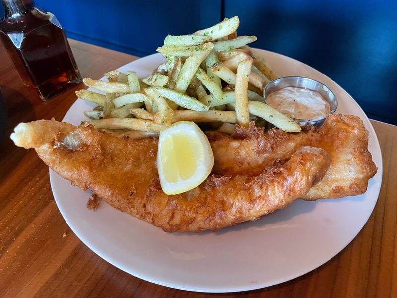 Fish and chips are on the menu at Porter Beer Bar in Atlanta's Little Five Points neighborhood.  / Courtesy of Angela Hansberger