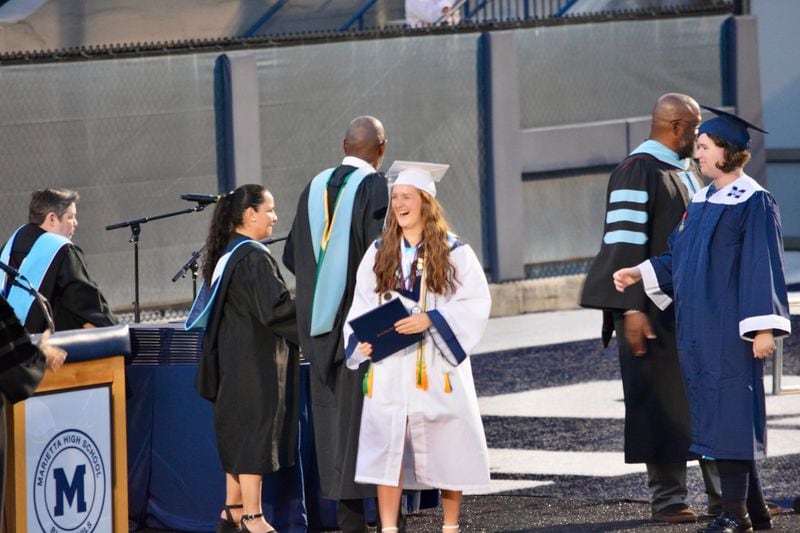 Avery Graus graduates from Marietta High School with 13 years of perfect attendance. Credit: Family Photo