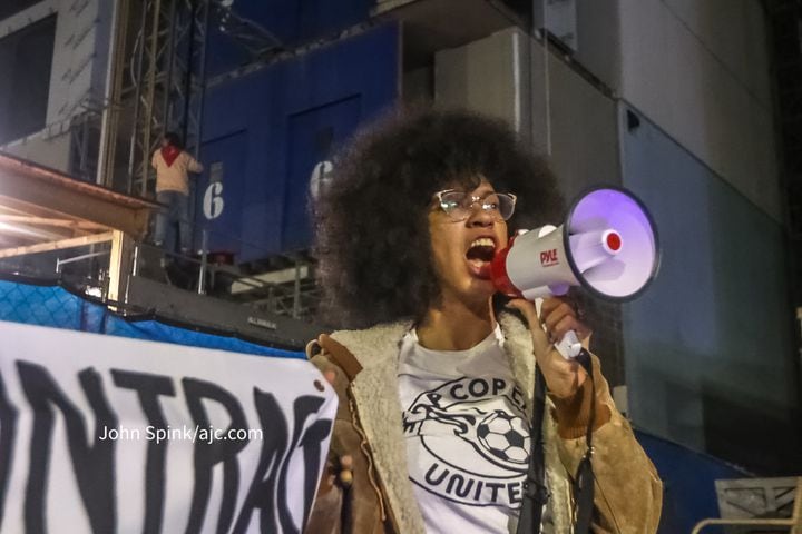 Training Center protest midtown