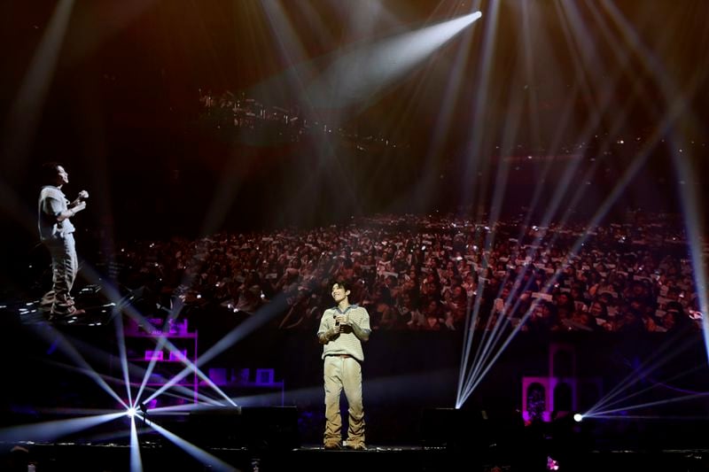 Korean American star Jay Park performs at Myunghwa Live Hall for a fan meeting on Sunday, Aug. 11, 2024, in Seoul (AP Photo/ Juwon Park)