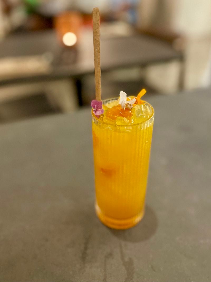 You might feel golden after trying this cocktail at Casa Balam. (Angela Hansberger for The Atlanta Journal-Constitution)