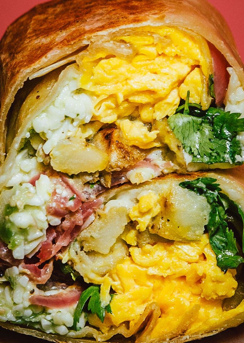 A breakfast burrito from the meny of The Daily. / Courtesy of The Daily