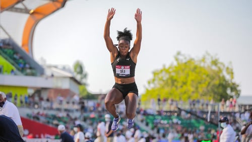 Keturah Orji won the triple jump at the U.S. Olympic Track & Field Trials to qualify for the Tokyo Olympics.