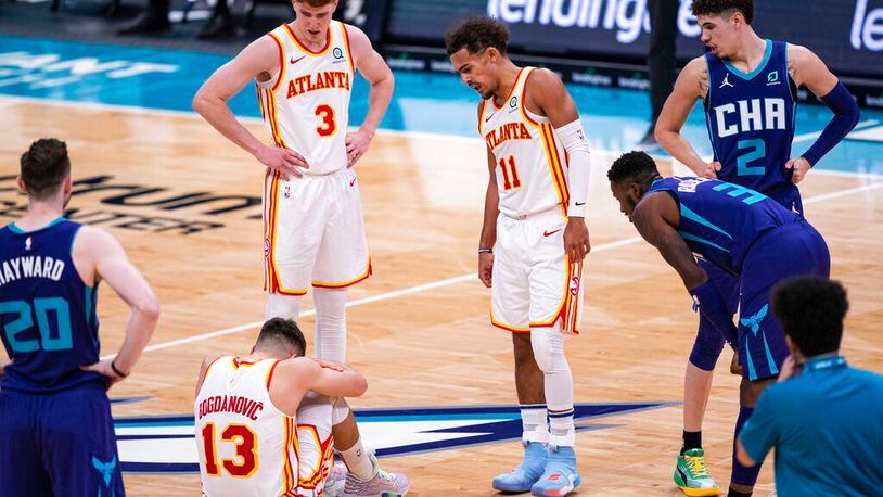 Bogdan Bogdanovic Atlanta Hawks Game-Used #13 White Jersey Worn During the  Second Half of the Game vs. Charlotte Hornets on March 16 2022