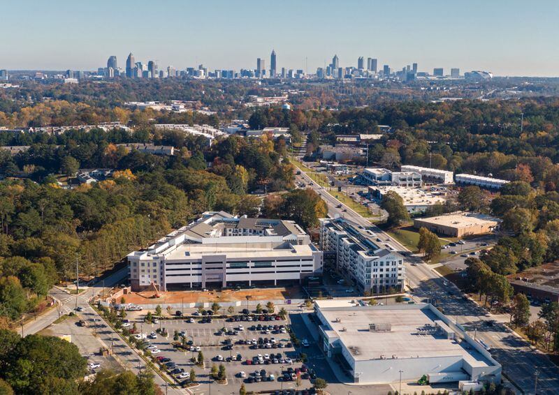 An aerial view shows new developments popping up in northwest Atlanta. (Hyosub Shin / Hyosub.Shin@ajc.com)